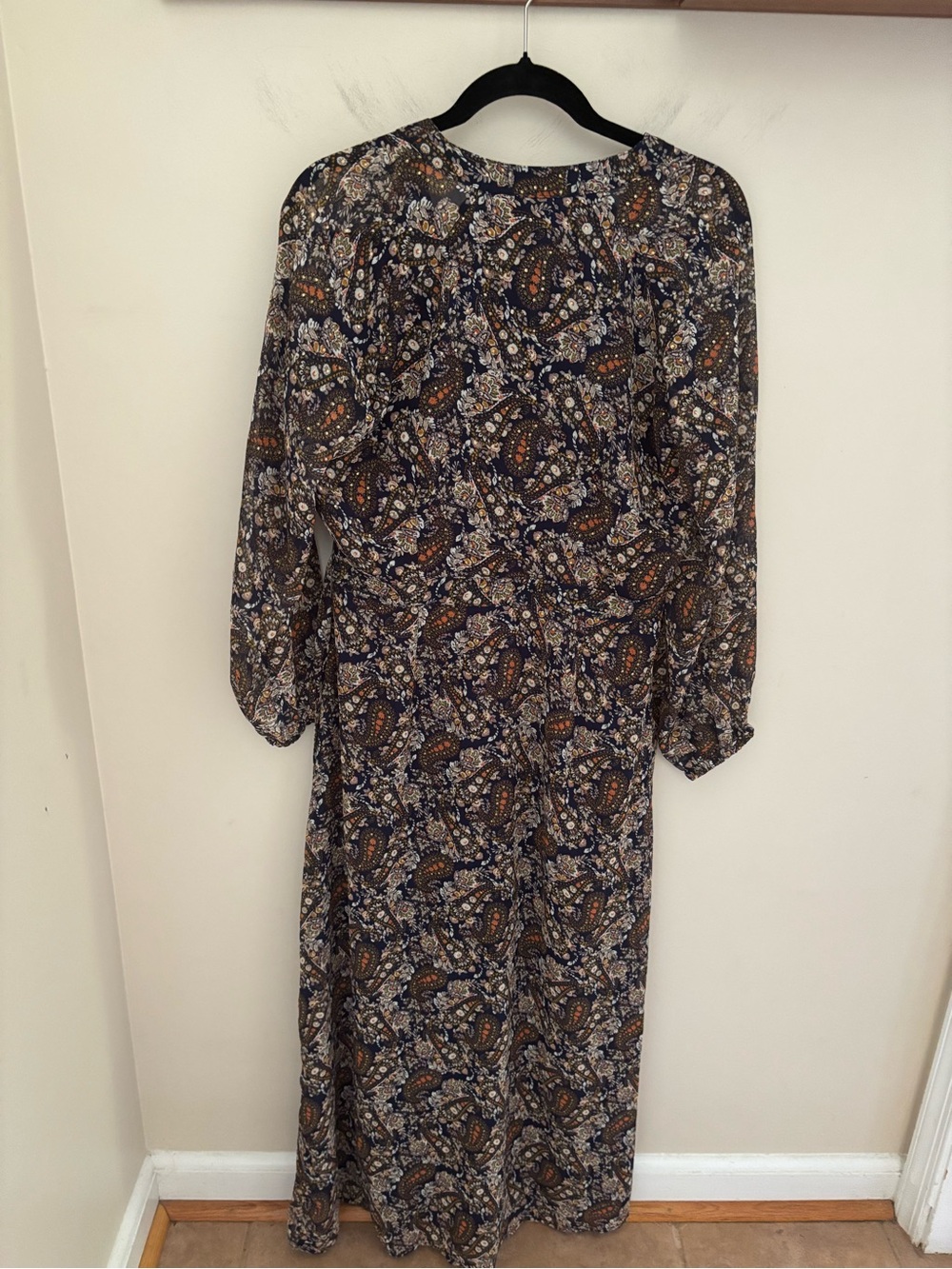 NWT Natural Life Jenny Paisley Chiffon Maxi Dress medium - Picture 4 of 6